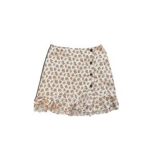 Hollister Ultra High Rise Floral Mini Skirt Ruffle Multi Color Small